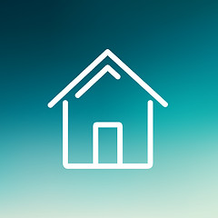 Image showing Real estate house thin line icon