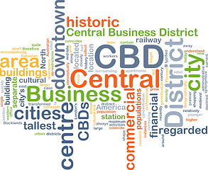 Image showing Central business District CBD background concept