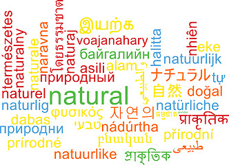 Image showing Natural multilanguage wordcloud background concept