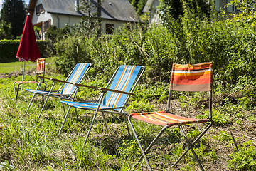 Image showing Chairs of Spectators of Le Tour de France