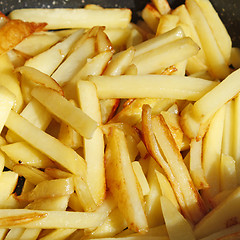 Image showing Appetizing roasted potato chips