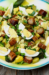 Image showing Potato and Sausage Salad