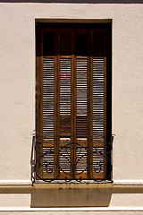 Image showing old window grate and terrace