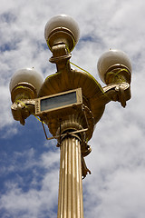 Image showing gold street lamp