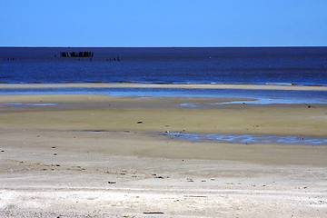 Image showing beach and wood  in colonia del sacramento
