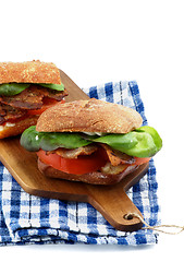 Image showing Ciabatta Bacon Sandwiches