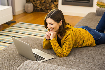 Image showing Woman working with her laptop