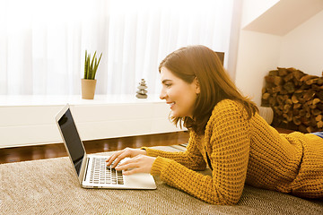 Image showing Woman working with her laptop