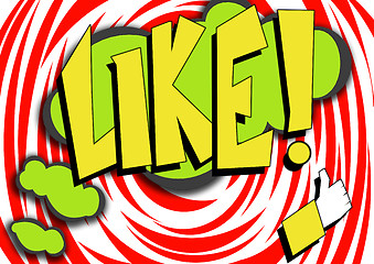 Image showing Pop Art comics icon with like word