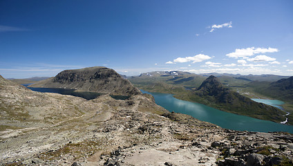 Image showing Besseggen Ridge in Jotunheimen National Park, Norway