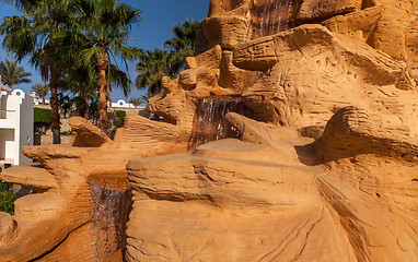 Image showing waterfall on a rock in Egypt