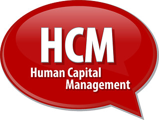 Image showing HCM acronym word speech bubble illustration