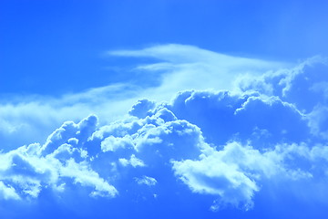 Image showing beautiful blue clouds 