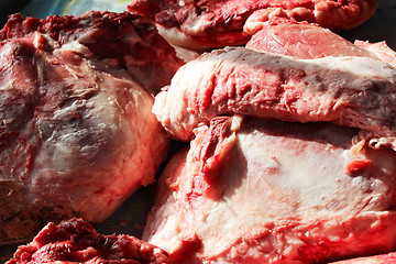 Image showing pieces of fresh meat in the market