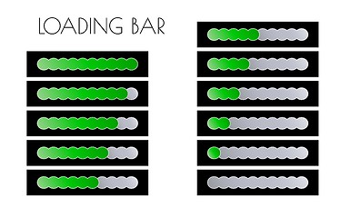 Image showing green loading bars