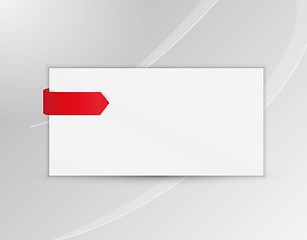 Image showing ribbon or bookmark with blank paper