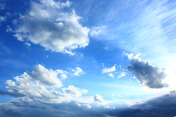 Image showing beautiful blue clouds 