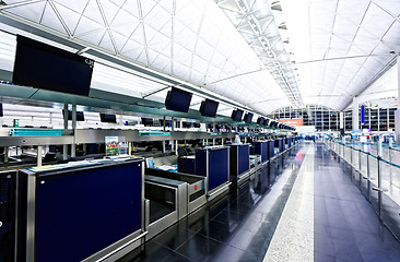 Image showing airport check-in counter