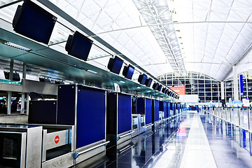 Image showing airport check-in counter