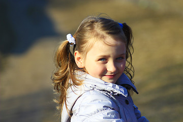 Image showing portrait of young girl with nice braids