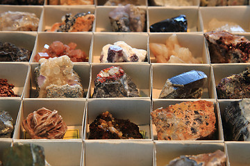 Image showing color minerals and gems collection 
