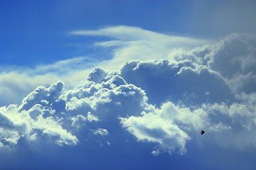 Image showing landscape with beautiful blue clouds