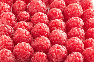 Image showing raspberries background