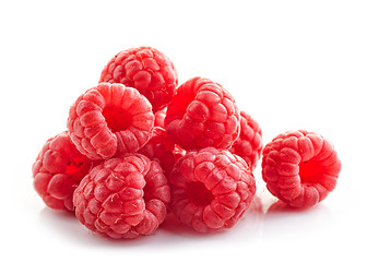 Image showing heap of fresh raspberries