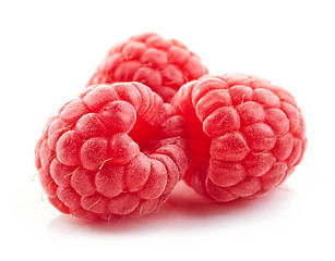 Image showing fresh organic raspberries