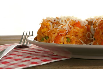 Image showing rice with vegetables and cheese
