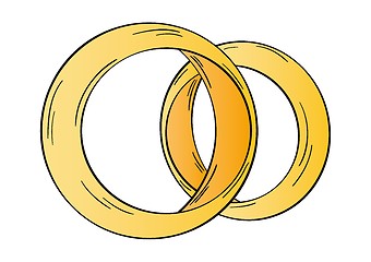 Image showing two gold rings