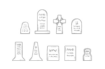 Image showing collection of the graves