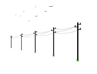 Image showing high voltage power lines