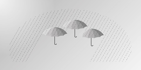 Image showing three umbrellas