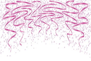 Image showing falling violet confetti