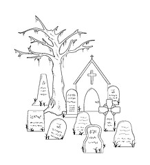 Image showing cemetery with graves