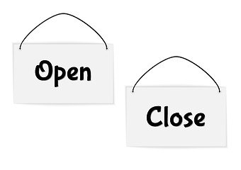 Image showing open and close signs