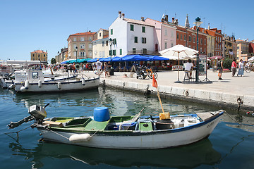 Image showing People on promenade in Rovinj