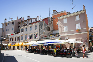 Image showing People on restaurant terrace in Rovinj