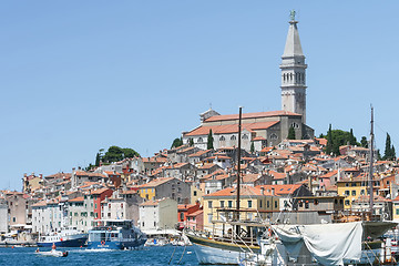Image showing Saint Eufemia church and bell tower in Rovinj