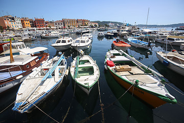Image showing Anchored boats in Rovinj
