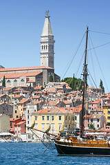 Image showing Galley anchored in Rovinj