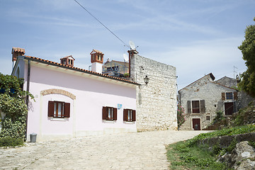 Image showing Typical houses in Rovinj 