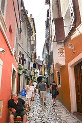 Image showing Tourists sightseeing in Rovinj