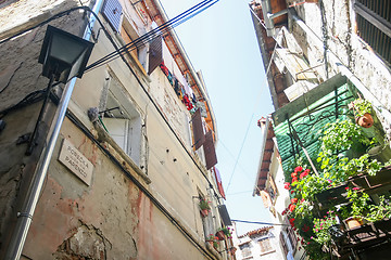 Image showing Low angle view of buildings in Rovinj 