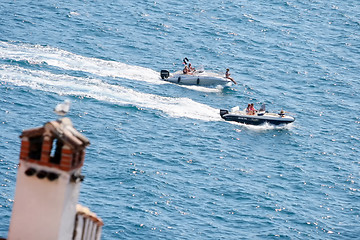 Image showing Two powerboats in Rovinj