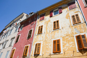 Image showing Colorful buildings in Rovinj 