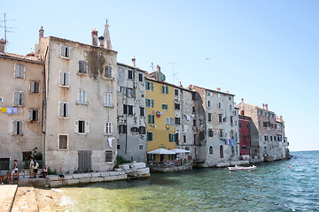 Image showing Buildings on coast in Rovinj 