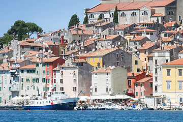 Image showing Old city core buildings in Rovinj