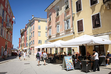 Image showing Tourists on street in Rovinj